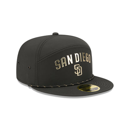 San Diego Padres Gold Logo Rope Split Panel 59FIFTY Fitted Hat