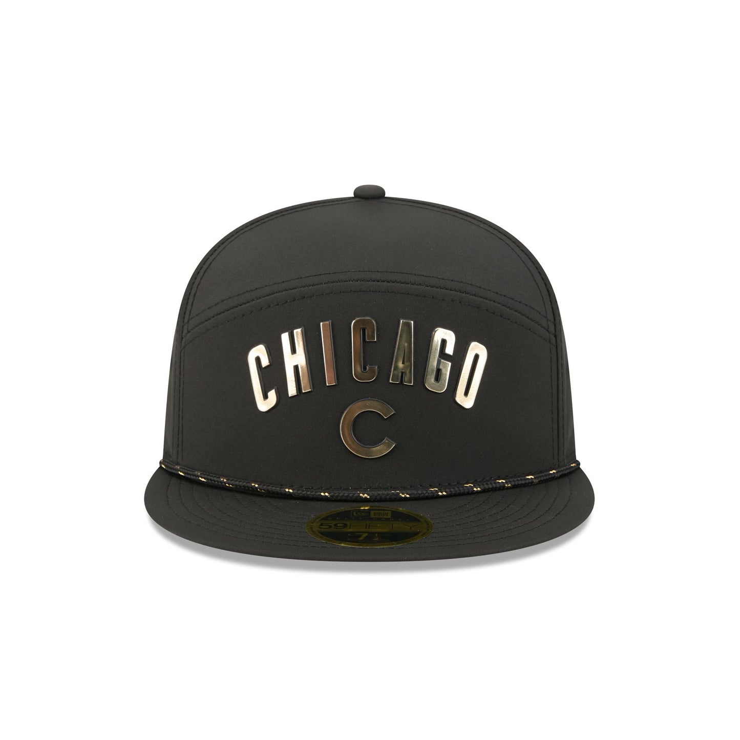 Chicago Cubs Gold Logo Rope Split Panel 59FIFTY Fitted Hat