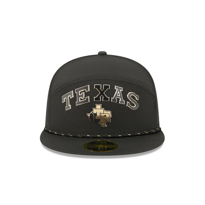 Texas Rangers Gold Logo Rope Split Panel 59FIFTY Fitted Hat