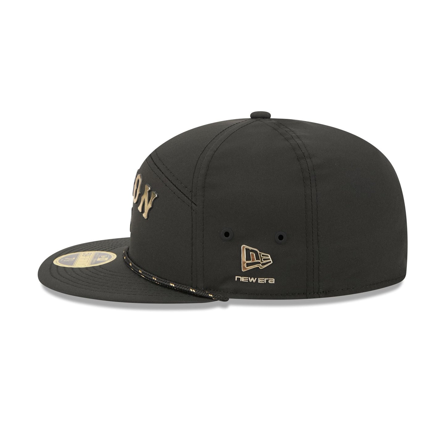 Boston Red Sox Gold Logo Rope Split Panel 59FIFTY Fitted Hat