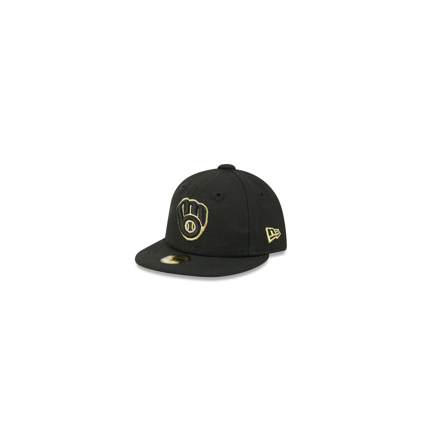 Milwaukee Brewers Gold Logo Mini 59FIFTY Fitted Hat