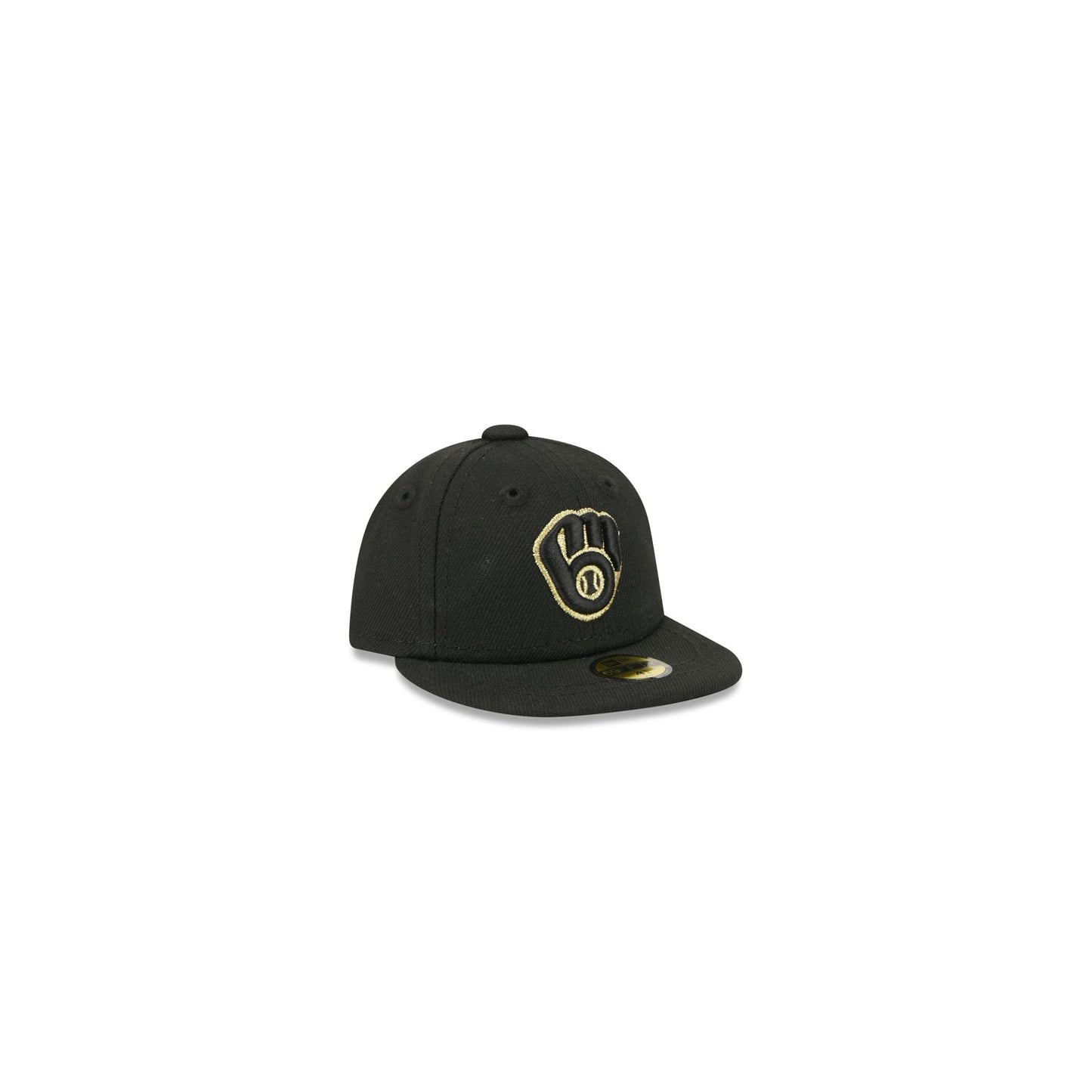 Milwaukee Brewers Gold Logo Mini 59FIFTY Fitted Hat