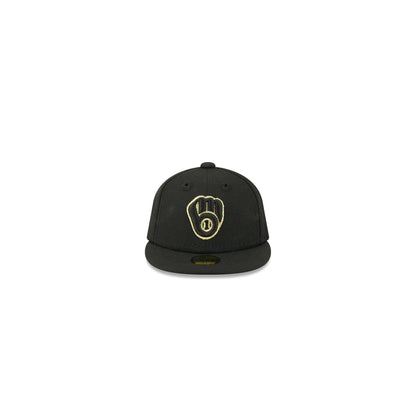 Milwaukee Brewers Gold Logo Mini 59FIFTY Fitted Hat