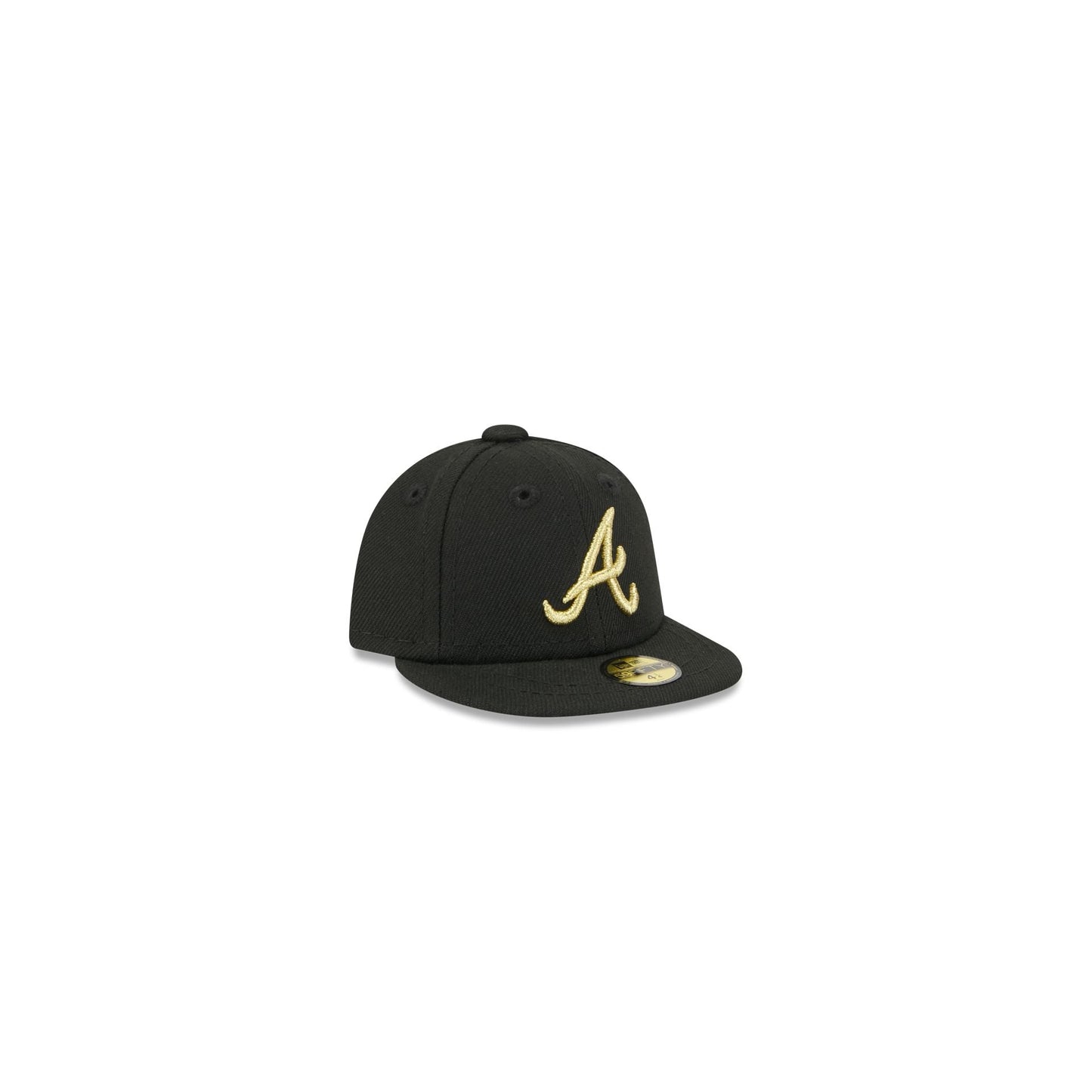 Atlanta Braves Gold Logo Mini 59FIFTY Fitted Hat