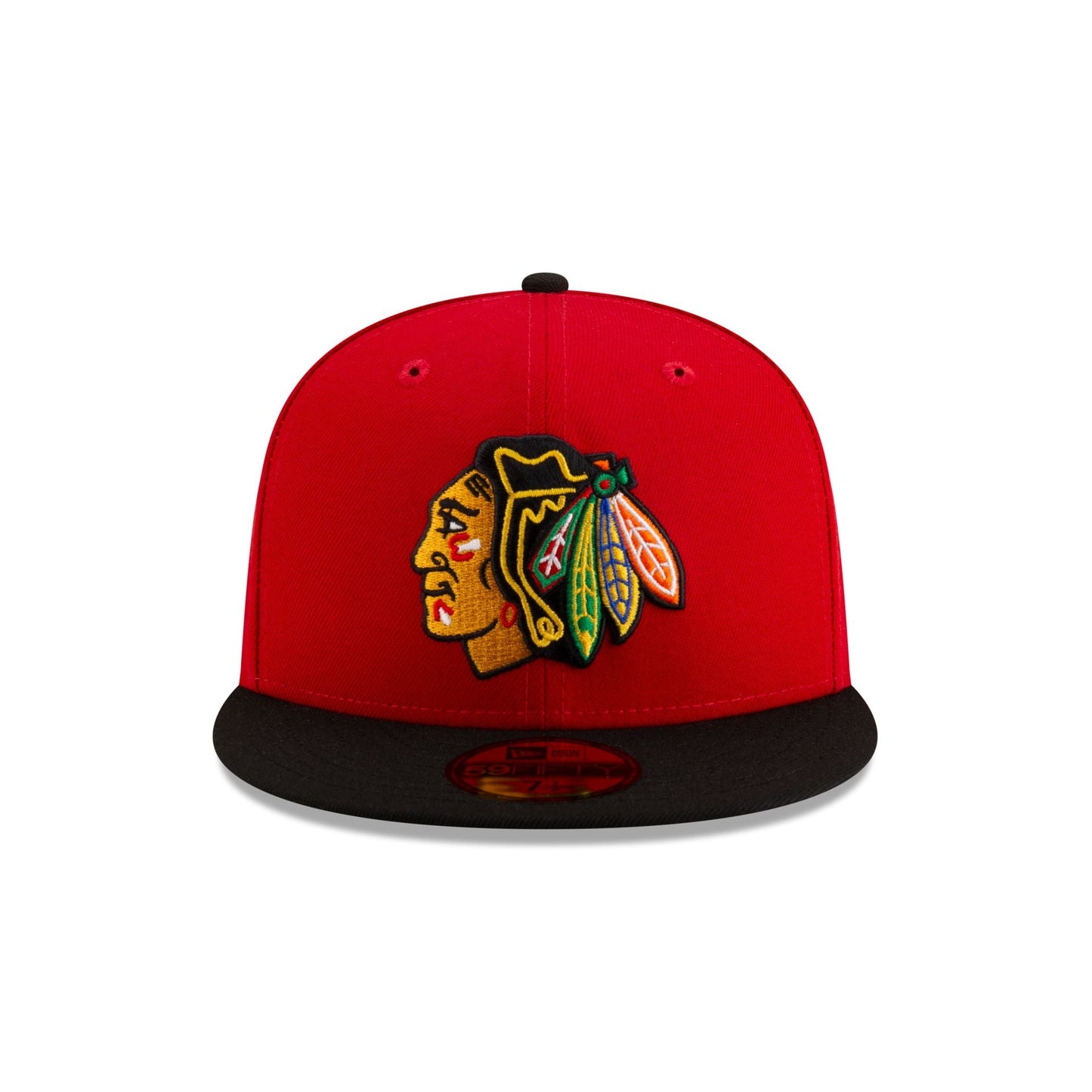Chicago Blackhawks Red & Black 59FIFTY Fitted Hat