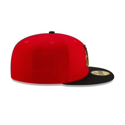 Chicago Blackhawks Red & Black 59FIFTY Fitted Hat