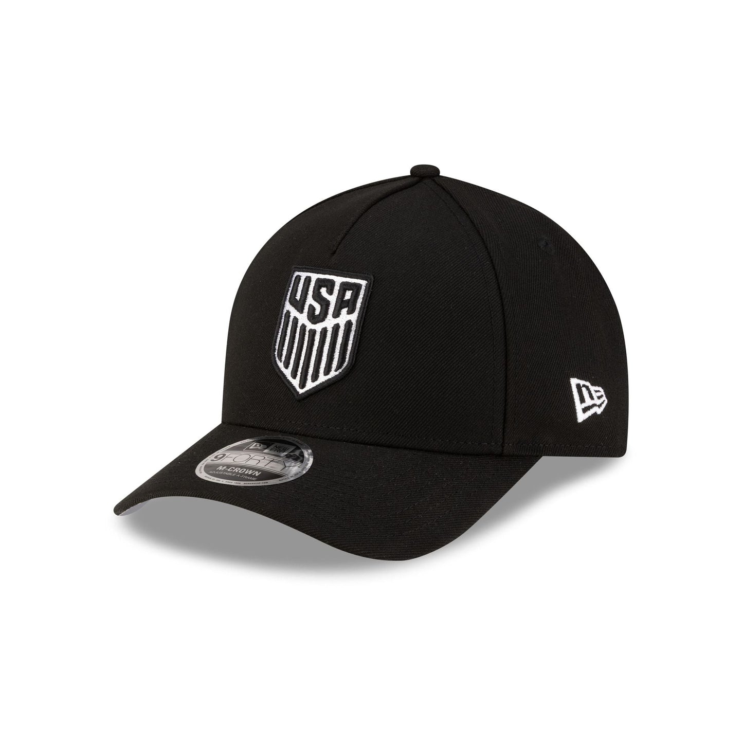 U.S. Soccer Men's National Team Black 9FORTY M-Crown A-Frame Snapback Hat