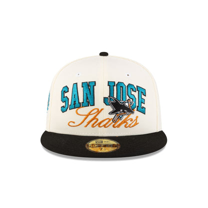 San Jose Sharks Arch Script 59FIFTY Fitted Hat