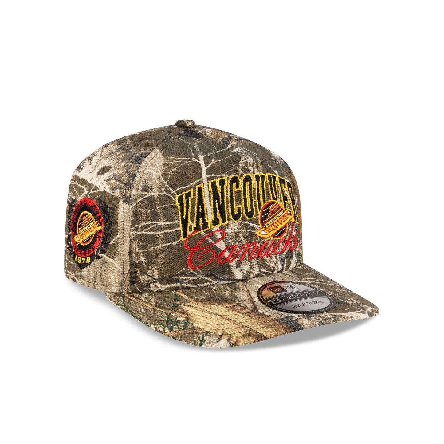 Vancouver Canucks Arch Script Realtree 19TWENTY Snapback Hat