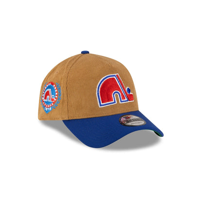 Quebec Nordiques Wheat Corduroy 9FORTY A-Frame Snapback Hat