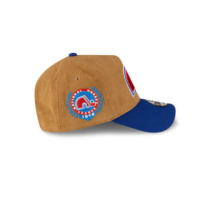 Quebec Nordiques Wheat Corduroy 9FORTY A-Frame Snapback Hat