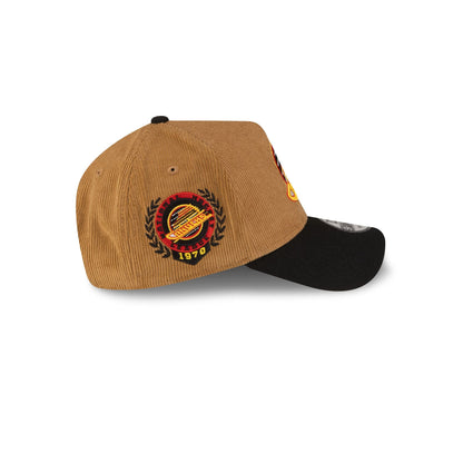Vancouver Canucks Wheat Corduroy 9FORTY A-Frame Snapback Hat