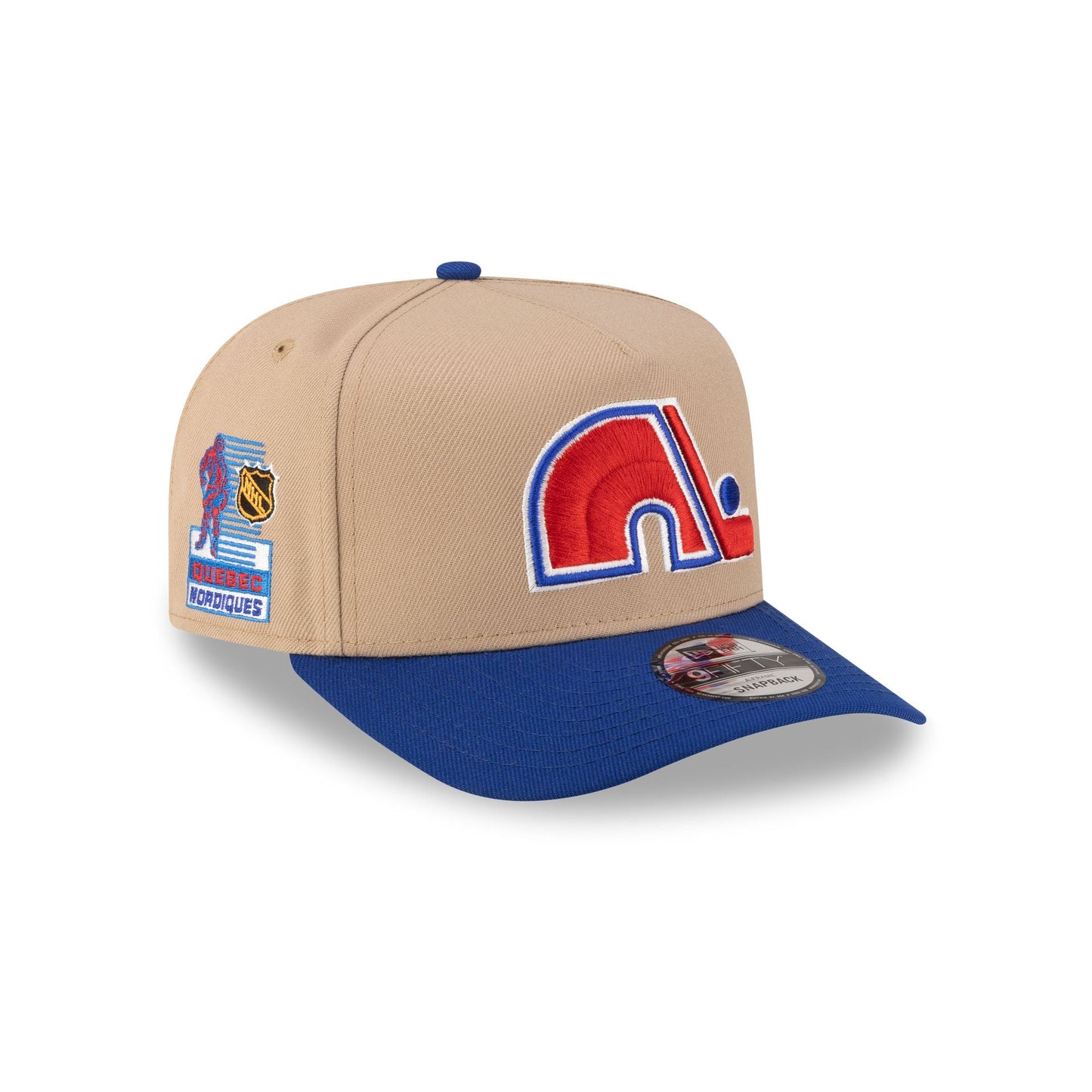 Quebec Nordiques Camel 9FIFTY A-Frame Snapback Hat