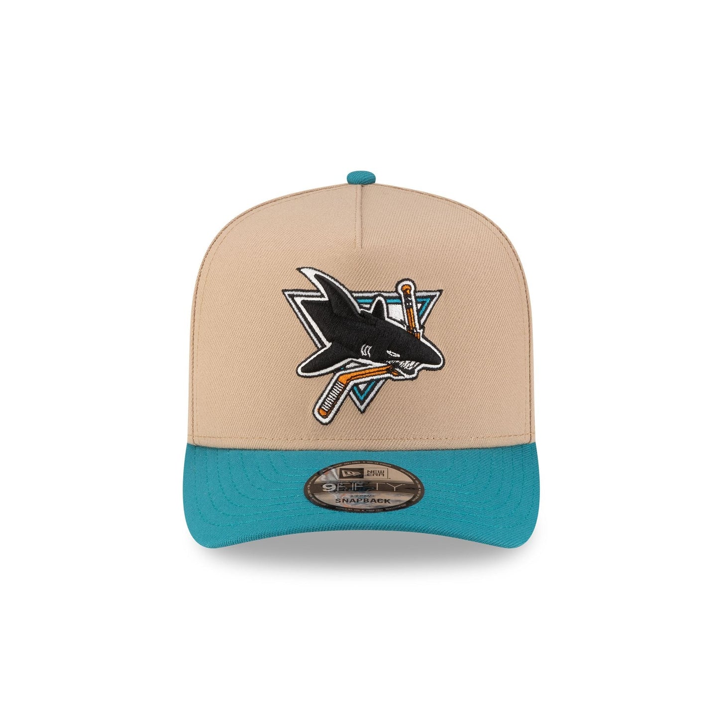 San Jose Sharks Camel 9FIFTY A-Frame Snapback Hat