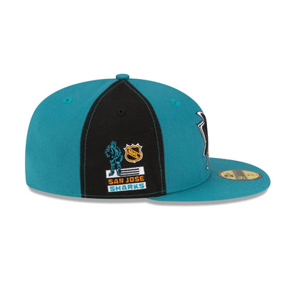 San Jose Sharks Pinwheel 59FIFTY Fitted Hat
