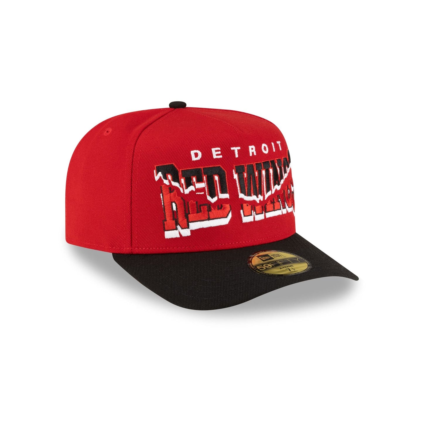 Detroit Red Wings Snapped Wordmark 59FIFTY A-Frame Fitted Hat