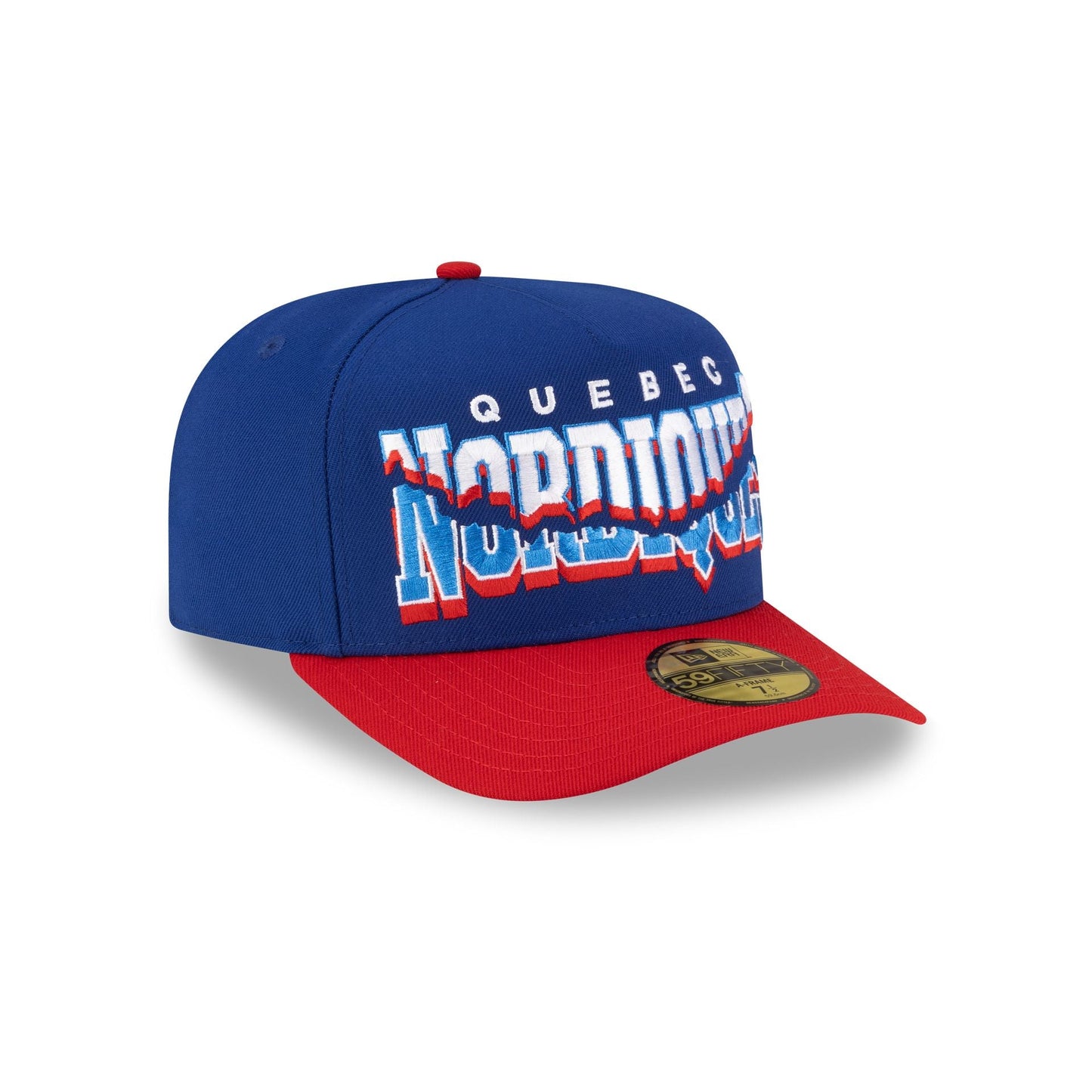 Quebec Nordiques Snapped Wordmark 59FIFTY A-Frame Fitted Hat