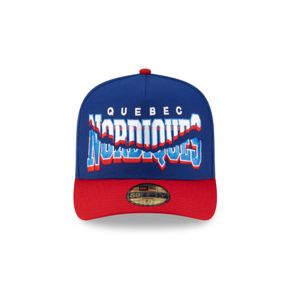 Quebec Nordiques Snapped Wordmark 59FIFTY A-Frame Fitted Hat