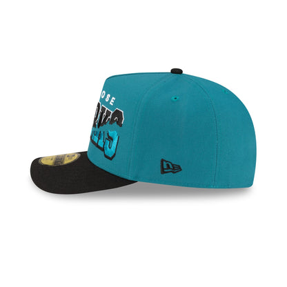 San Jose Sharks Snapped Wordmark 59FIFTY A-Frame Fitted Hat