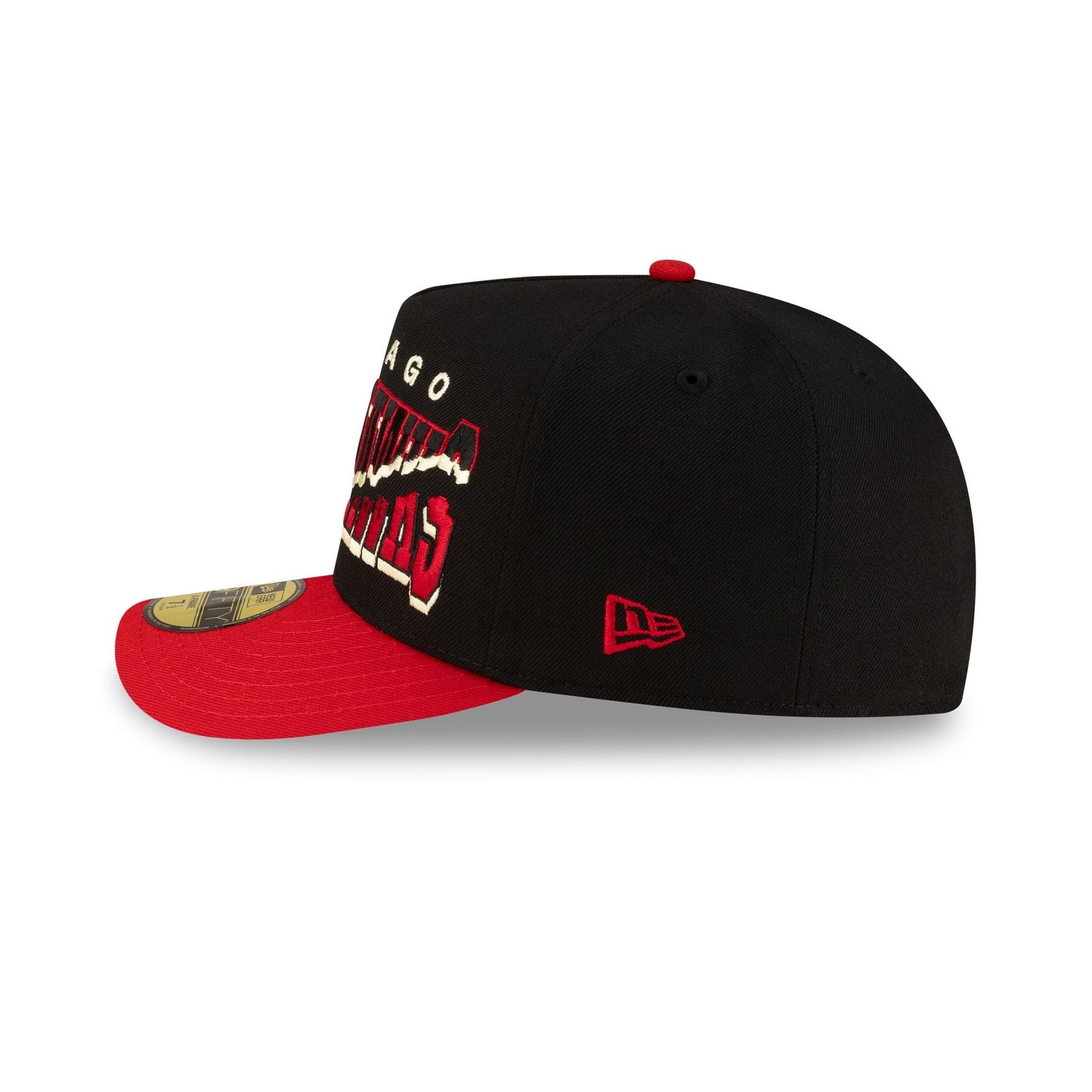 Chicago Blackhawks Snapped Wordmark 59FIFTY A-Frame Fitted Hat