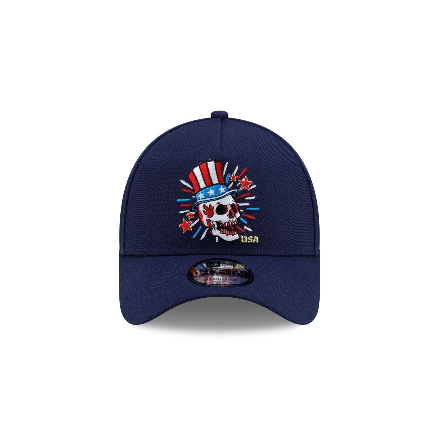 New Era Cap USA Skull Navy 9FORTY A-Frame Snapback Hat