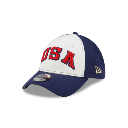 New Era Cap USA Chrome White 39THIRTY Stretch Fit Hat