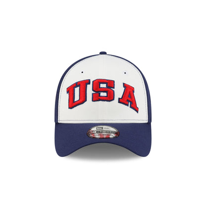 New Era Cap USA Chrome White 39THIRTY Stretch Fit Hat