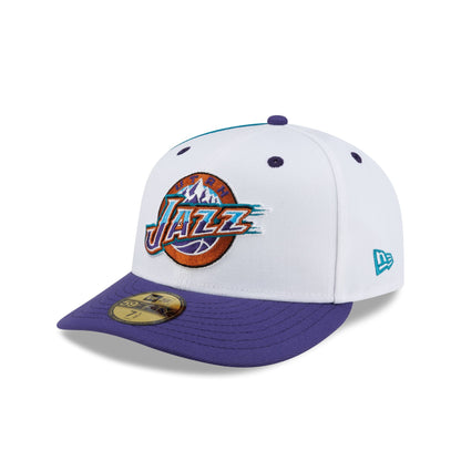 Utah Jazz Hardwood Classics 90s White 59FIFTY Fitted Hat