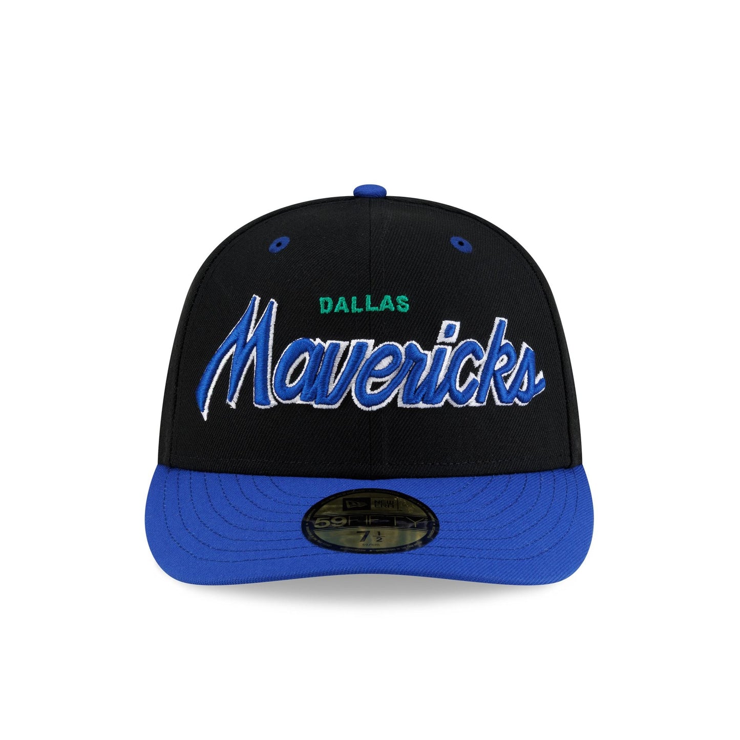 Dallas Mavericks Hardwood Classics 90s Script 59FIFTY Fitted Hat