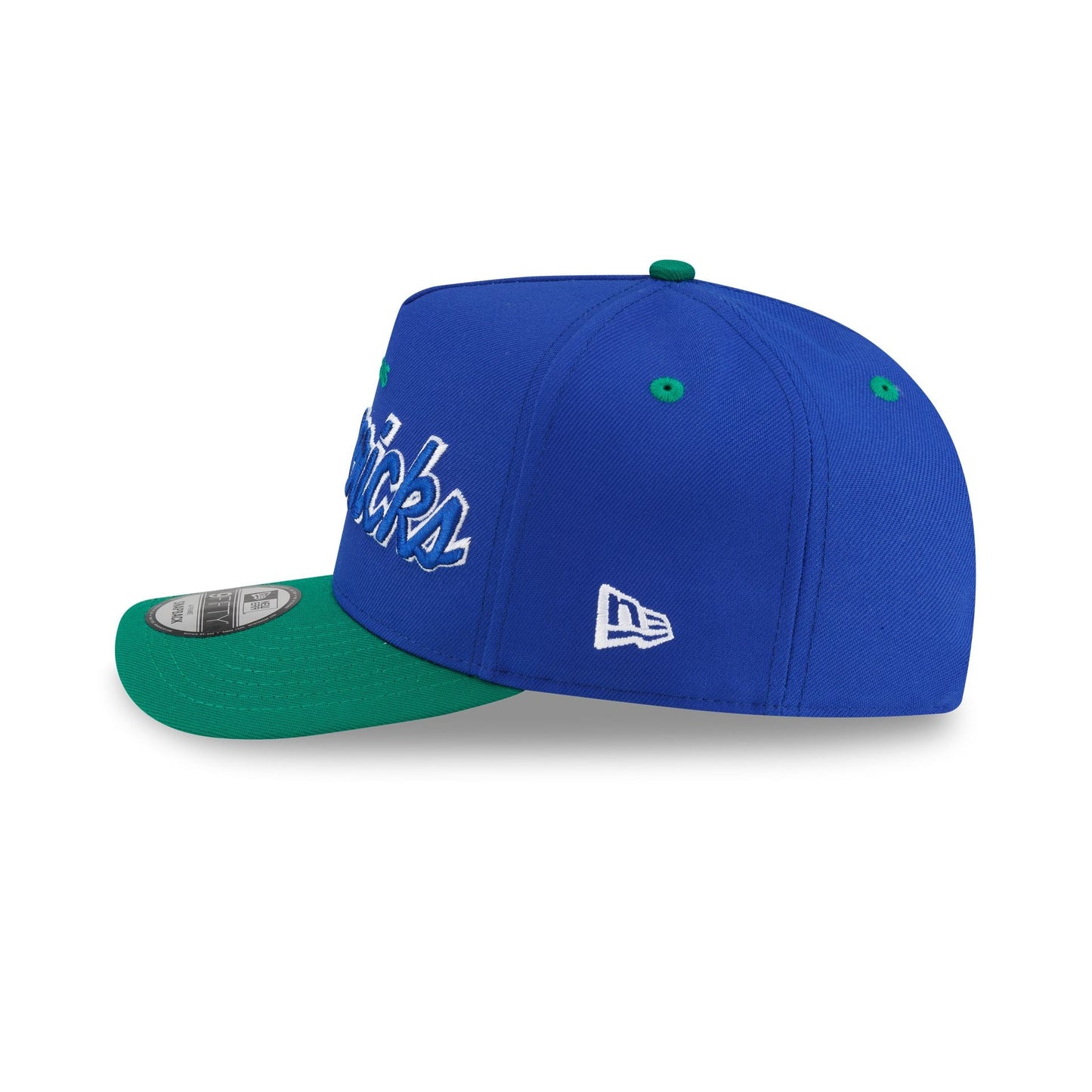 Dallas Mavericks Hardwood Classics 90s Script 9FIFTY A-Frame Snapback Hat