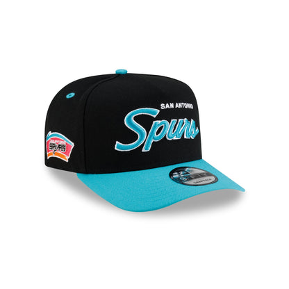 San Antonio Spurs Hardwood Classics 90s Script 9FIFTY A-Frame Snapback Hat