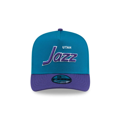Utah Jazz Hardwood Classics 90s Script 9FIFTY A-Frame Snapback Hat