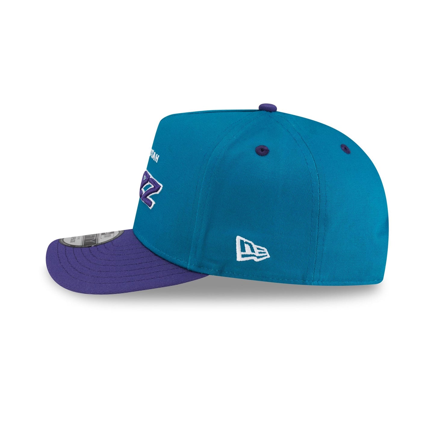 Utah Jazz Hardwood Classics 90s Script 9FIFTY A-Frame Snapback Hat
