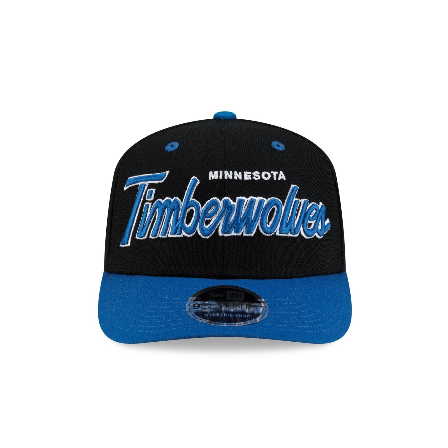 Minnesota Timberwolves Hardwood Classics 90s Script 9SEVENTY Stretch-Snap Hat