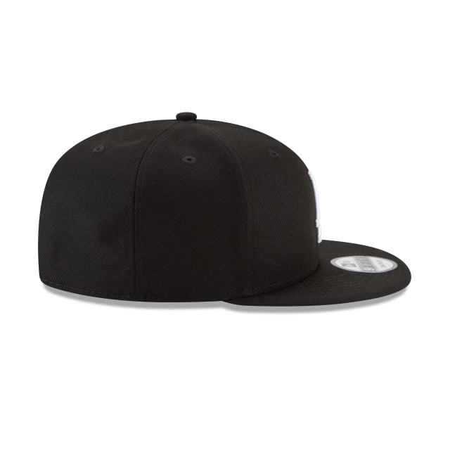 Los Angeles Dodgers Basic Black and White 9FIFTY Snapback Hat