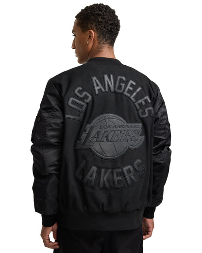 Alpha Industries x Chicago Bulls MA-1 Wool Varsity Jacket Black